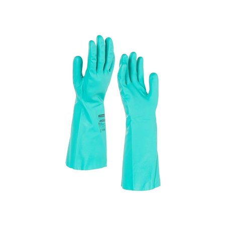 KIMBERLY-CLARK G80 Nitrile Chemical Resistant Gloves - Green; Size 8 - Medium 412-94446